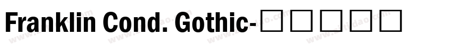 Franklin Cond. Gothic字体转换